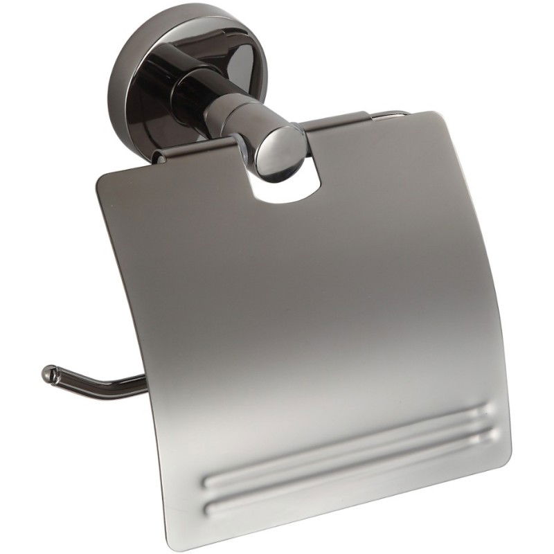 Mexen Remo soporte para papel higiénico, cromo negro - 7050733-73