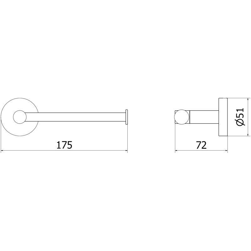 Mexen Remo toiletrolhouder, chroom - 70507330-00