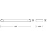 Mexen Base double towel rack, gold - 7088225-50