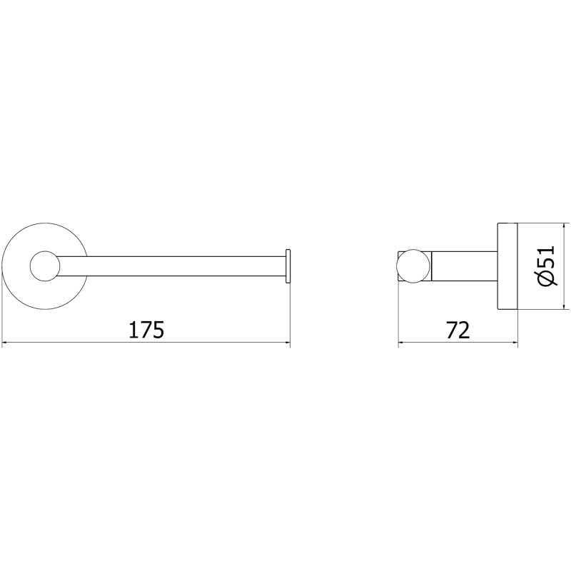 Mexen Remo toilet paper holder, brushed nickel - 70507330-97