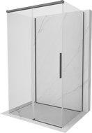 Mexen Rox-3S cabine de douche à 3 parois coulissante 115 x 100 cm, transparent, gris canon brossé - 8C2-115-100-66-00-3S