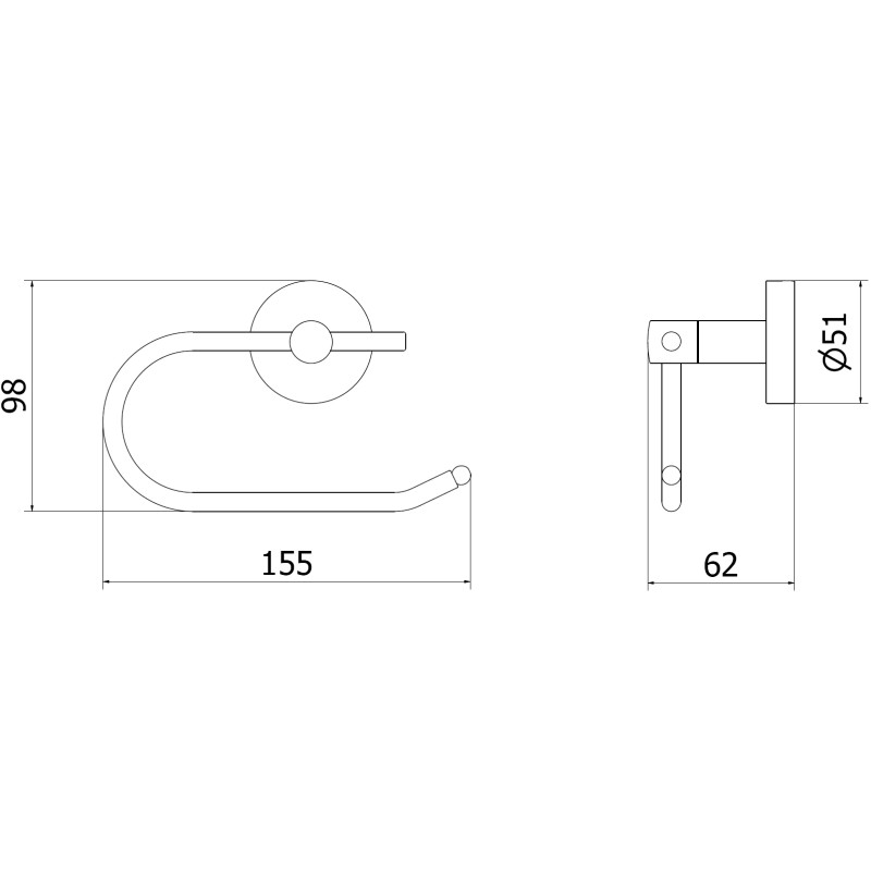 Mexen Remo tualettpaberi hoidja, valge - 70507333-20