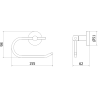 Mexen Remo Toilettenpapierhalter, Roségold - 70507333-60
