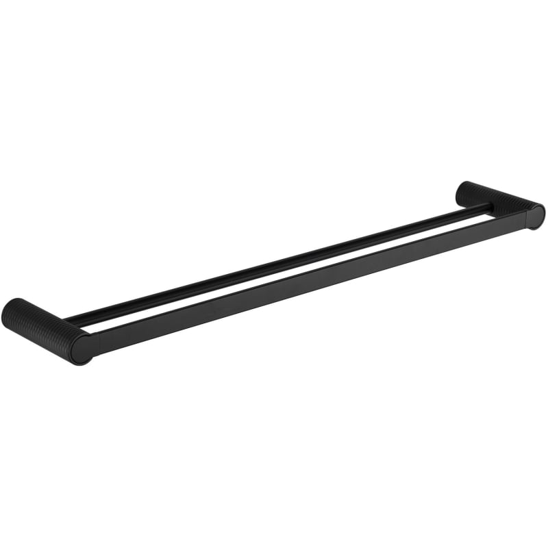 Mexen Base double towel rack, black - 7088225-70