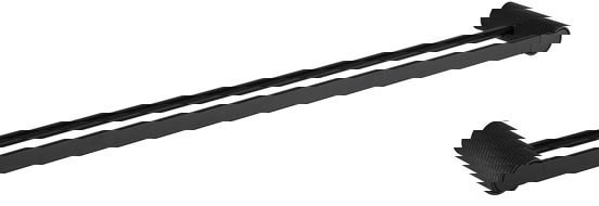 Mexen Base διπλή κρεμάστρα για πετσέτες, μαύρη - 7088225-70