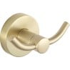 Mexen Remo double towel hook, brushed gold - 70507352-55