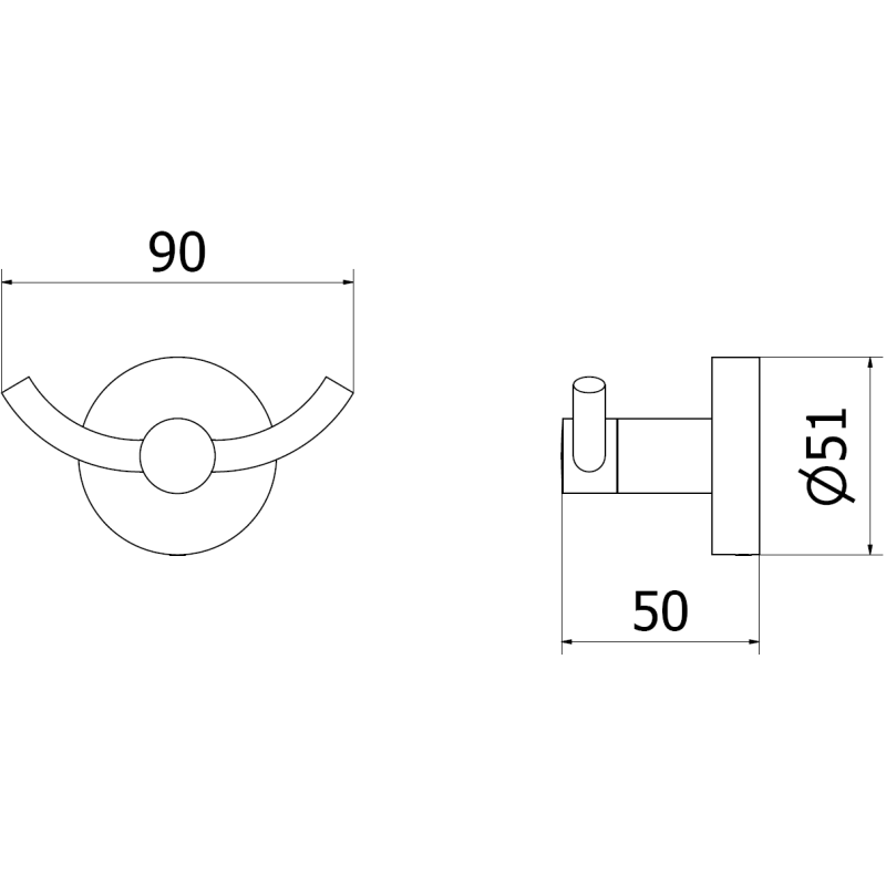 Mexen Remo dubbel handdukshållare, borstad gun gray - 70507352-66