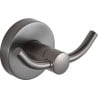 Mexen Remo double towel hook, brushed gun gray - 70507352-66
