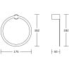 Mexen Base Handtuchhalter, Chrom - 7088232-00