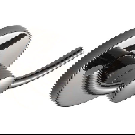 Mexen Remo doppio gancio per asciugamano, black chrome - 70507352-73