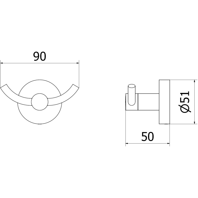 Mexen Remo duebel Handduchhaken, gebierstelten Nickel - 70507352-97