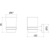 Mexen Remo Zahnputzbecher, golden - 7050738-50
