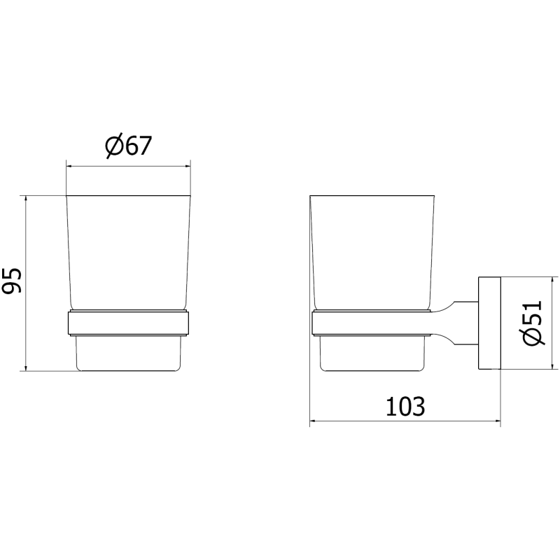 Mexen Remo kubek na szczoteczki, gun gray szczotkowany - 7050738-66