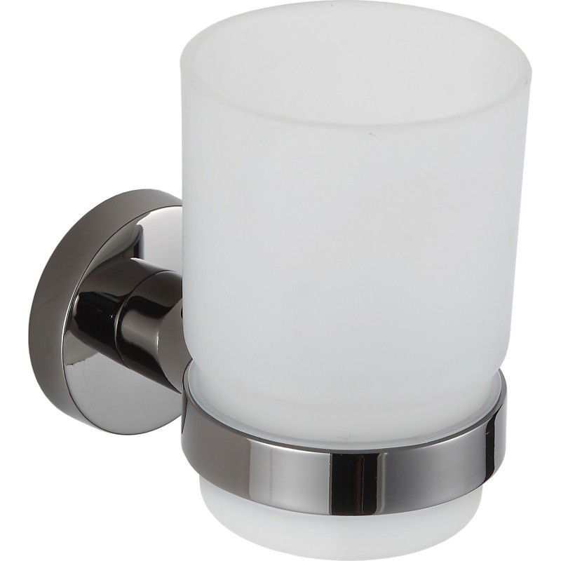 Mexen Remo beker voor tandenborstels, zwart chroom - 7050738-73