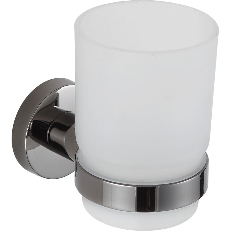 Mexen Remo toothbrush holder, black chrome - 7050738-73