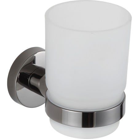 Mexen Remo vaso para cepillos de dientes, cromo negro - 7050738-73