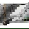 Mexen Mist H T cabine de douche battante droite 100 x 100 cm, transparent, noir - 8A5T-100-100-70-00-P