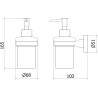 Mexen Remo distributeur de savon, noir - 70507388-70