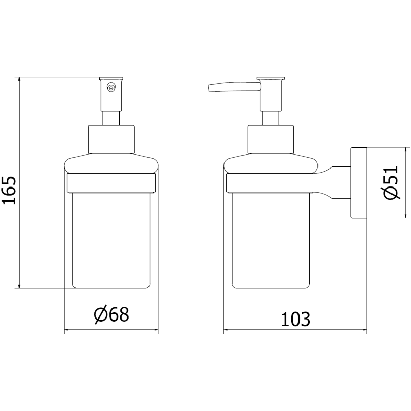 Mexen Remo zeepdispenser, geborsteld geweergrijs - 70507388-66