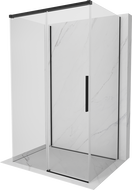 Mexen Rox-3S tuš kabina 3-strane klizne 90 x 70 cm, prozirna, crna - 8C2-090-070-70-00-3S