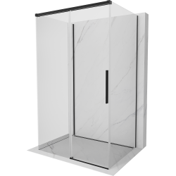 Mexen Rox-3S cabine de duche de 3 lados deslizante 100 x 70 cm, transparente, preta - 8C2-100-070-70-00-3S