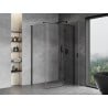 Mexen Mist-H T right hinged shower cabin 100 x 75 cm, transparent, black - 8A5T-100-075-70-00-P
