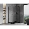 Mexen Mist H T shower enclosure with right hinge 120 x 75 cm, transparent, black - 8A5T-120-075-70-00-P