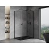 Mexen Mist-H T kabina prysznicowa uchylna prawa 75 x 80 cm, transparent, czarna - 8A5T-075-080-70-00-P