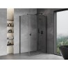 Mexen Mist-H T kabina prysznicowa uchylna prawa 75 x 80 cm, transparent, czarna - 8A5T-075-080-70-00-P