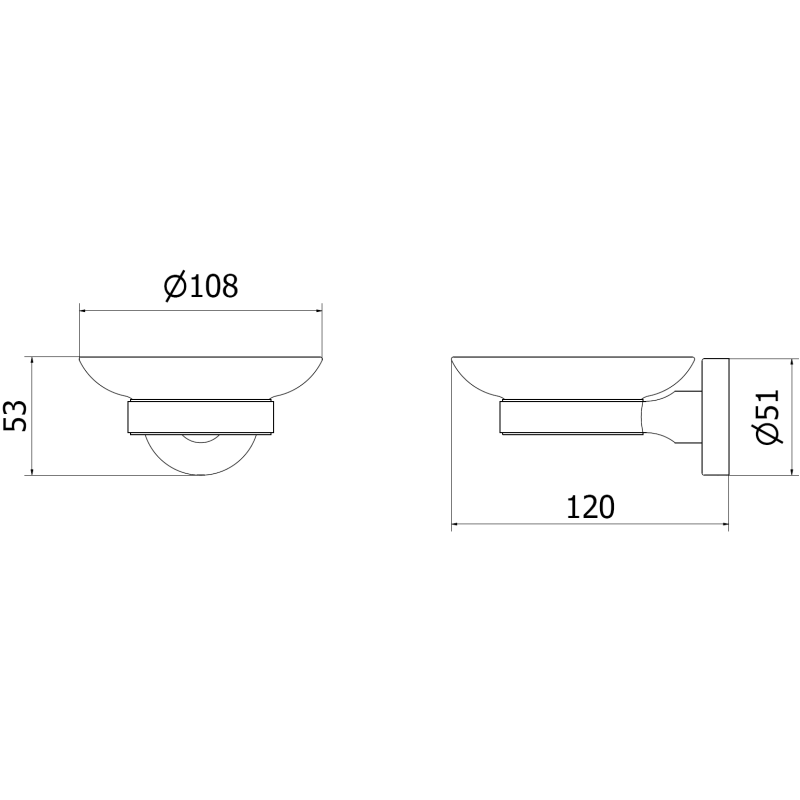 Mexen Remo mydelniczka, zwart chroom - 7050739-73