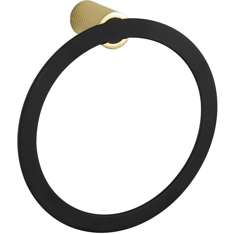Mexen Base percha para toalla, negro/dorado - 7088232-57