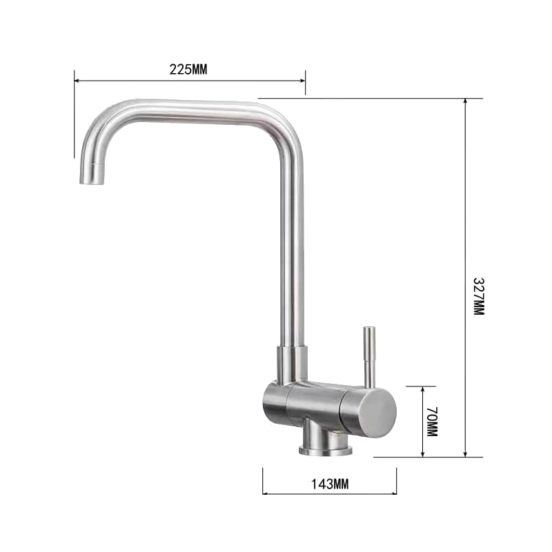 Mexen Madox window kitchen tap, inox - 672000-00