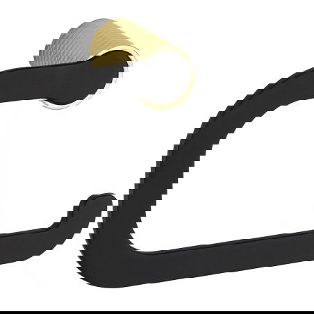 Mexen Base portacarta igienica, nero/oro - 7088233-57