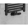 Mexen hoekradiatorkraan, Duplex, DN50, zwart - W907-000-70
