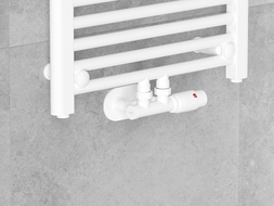 Mexen Uni-Term kulmapatteriventtiili, Duplex, DN50, valkoinen - W907-000-20