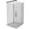 Mexen Rox-3S cabine de douche 3 murs coulissante 110 x 110 cm, transparente, noire - 8C2-110-110-70-00-3S