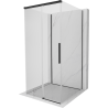 Mexen Rox-3S duschkabin 3-väggs skjutbar 120 x 120 cm, transparent, svart - 8C2-120-120-70-00-3S