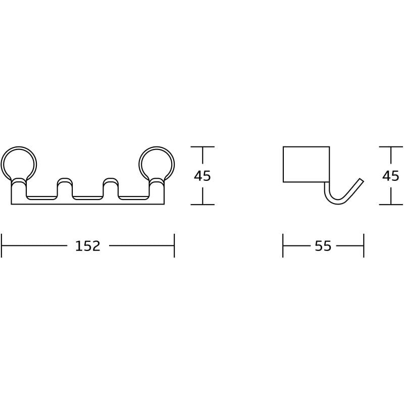 Mexen Base crochet quadruple pour serviette, doré - 70882354-50
