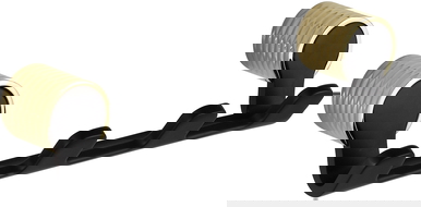 Mexen Base gancho cuádruple para toallas, negro/oro - 70882354-57