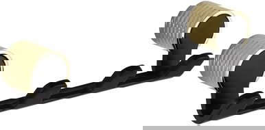 Mexen Base vierfacher Handtuchhaken, schwarz/gold - 70882354-57