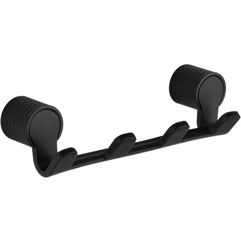 Mexen Base gancho cuádruple para toallas, negro - 70882354-70