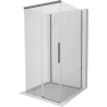 Mexen Rox-3S cabine de douche coulissante à 3 parois 90 x 90 cm, transparent, métal gun - 8C2-090-090-95-00-3S