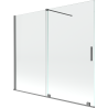 Mexen Velar parawan nawannowy 2-skrzydłowy rozsuwany 180 x 150 cm, transparent, gun metal - 896-180-000-01-95