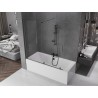 Mexen Velar dušisein 2-osaline liug, 160 x 150 cm, läbipaistev, püssimetall - 896-160-000-01-95