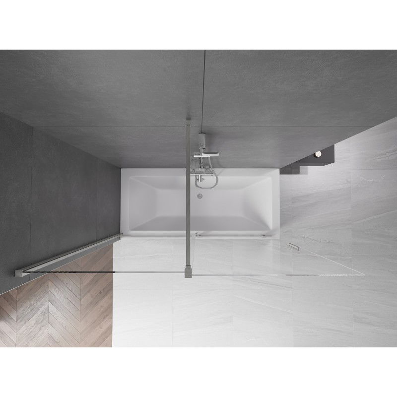 Mexen Velar διπλό πτυσσόμενο παραβάν μπάνιου 170 x 150 cm, διαφανές,