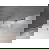 Mexen Velar Wannenwand 2-flügelig, verschiebbar 170 x 150 cm, transparent, gebürstetes Nickel - 896-170-000-01-97