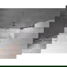 Mexen Velar Badewannenfaltwand 2-flügelig verschiebbar 120 x 150 cm, transparent, gebürstetes Nickel - 896-120-000-01-97