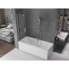 Mexen Velar 2-wing sliding bath screen 90 x 150 cm, transparent, brushed nickel - 896-090-000-01-97