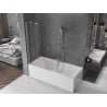 Mexen Velar 2-wing sliding bath screen 90 x 150 cm, transparent, brushed nickel - 896-090-000-01-97