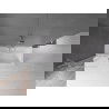 Mexen Velar 2-flügelige, verschiebbare Badewannenabtrennung 70 x 150 cm, transparent, gebürsteter Nickel - 896-070-000-01-97